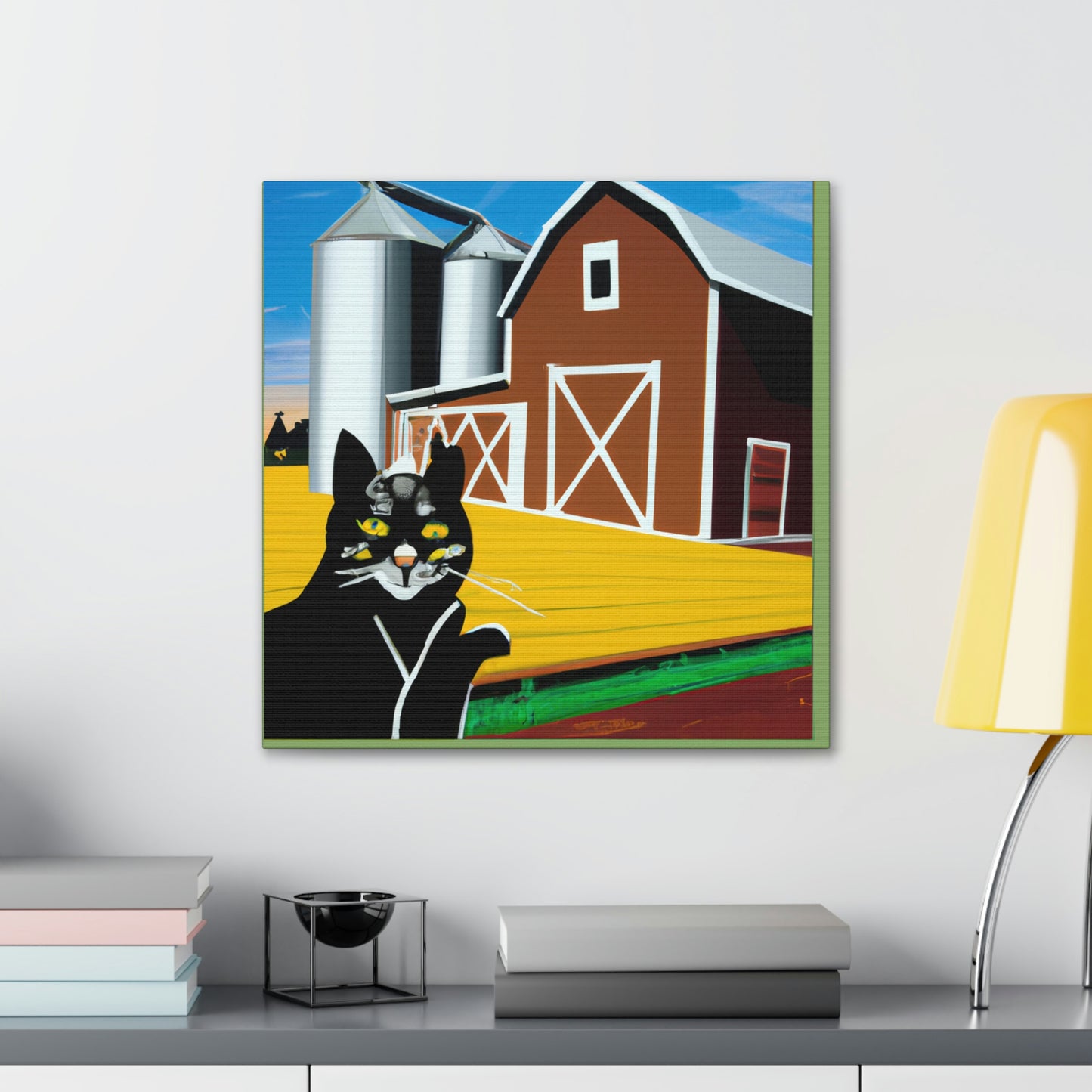 "Feline Art Deco Beauty" - Canvas