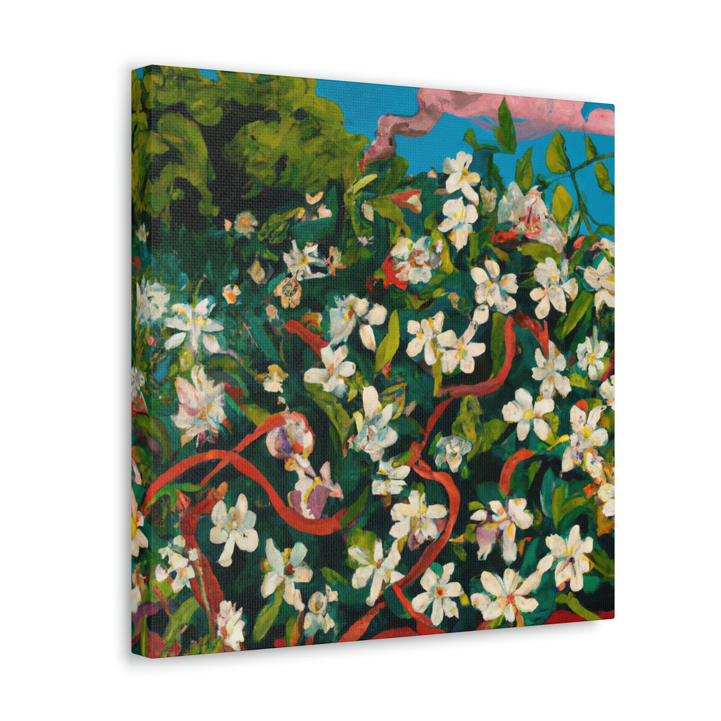 Jasmine's Expressionistic Bloom - Canvas