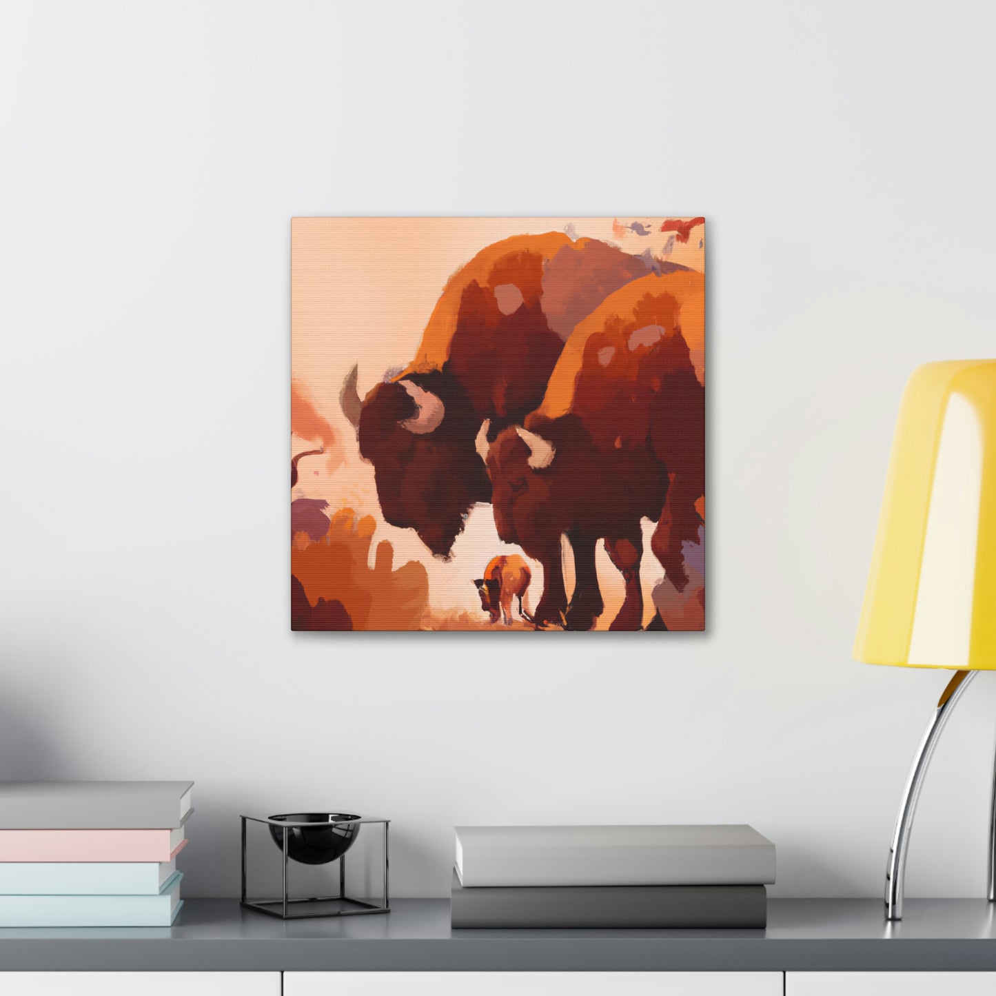 "Bison in Art Deco" - Canvas