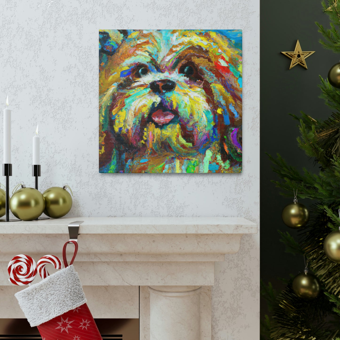 Shih Tzu Fauvism - Canvas