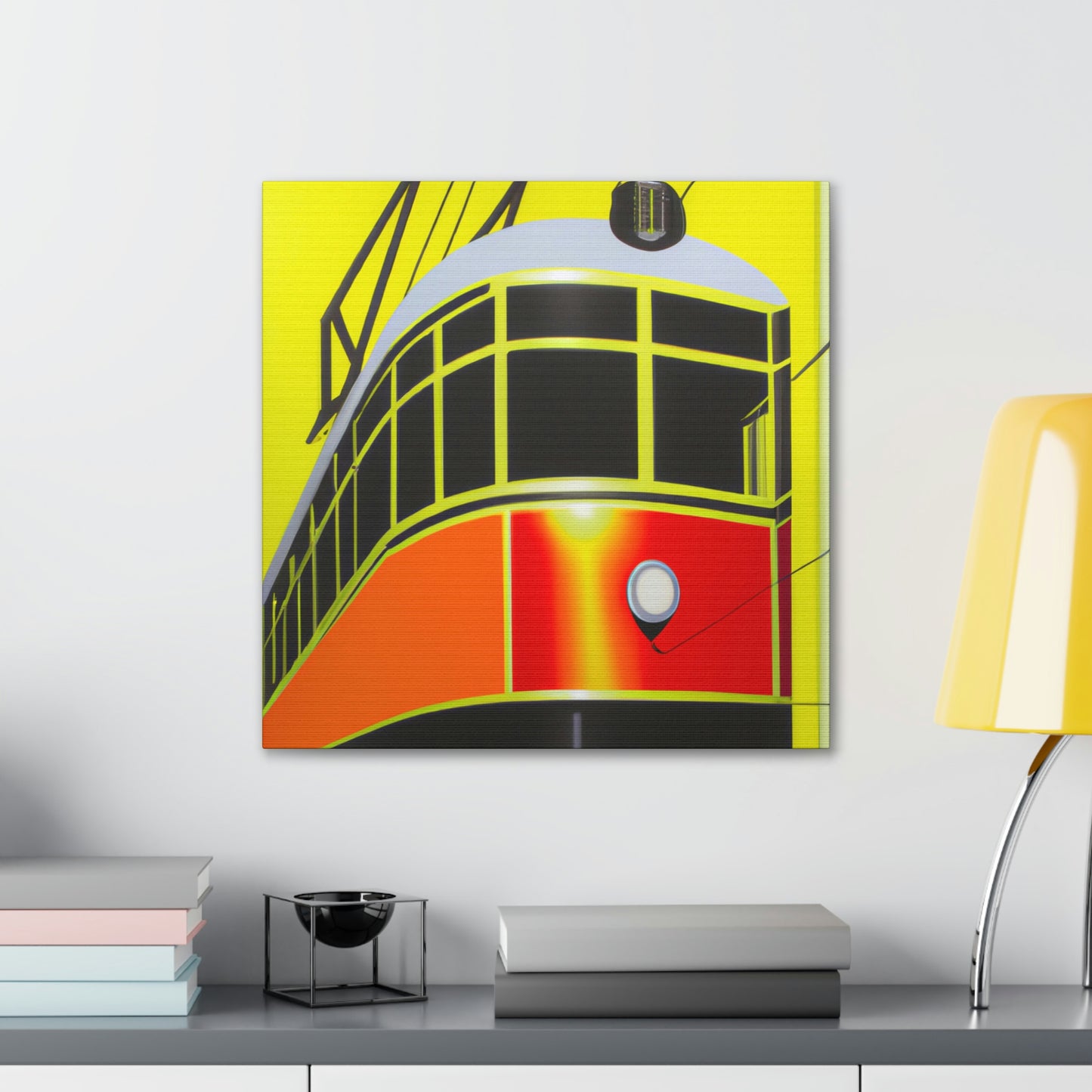 "Electric Tram Ablaze" - Canvas