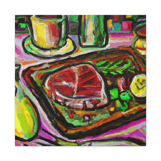 "Steak in Fauvist Colors" - Canvas