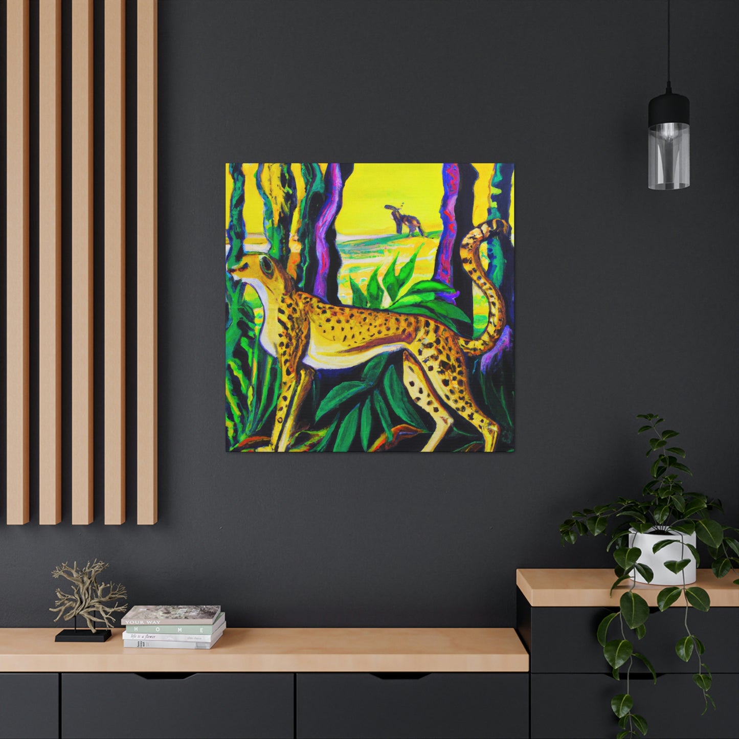 "Cheetah's Jazz Roar" - Canvas