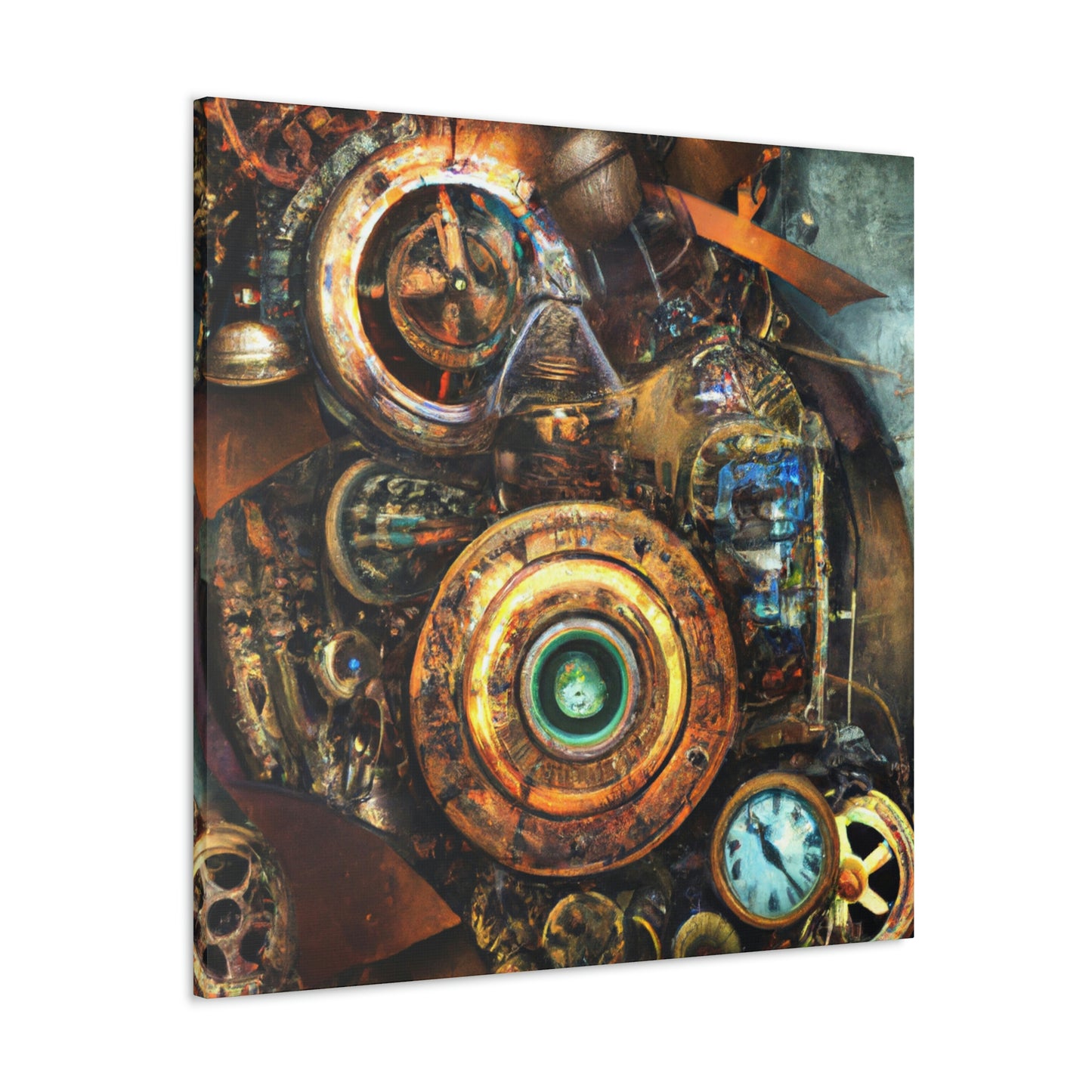 "Clockwork Obsidian Dream" - Canvas