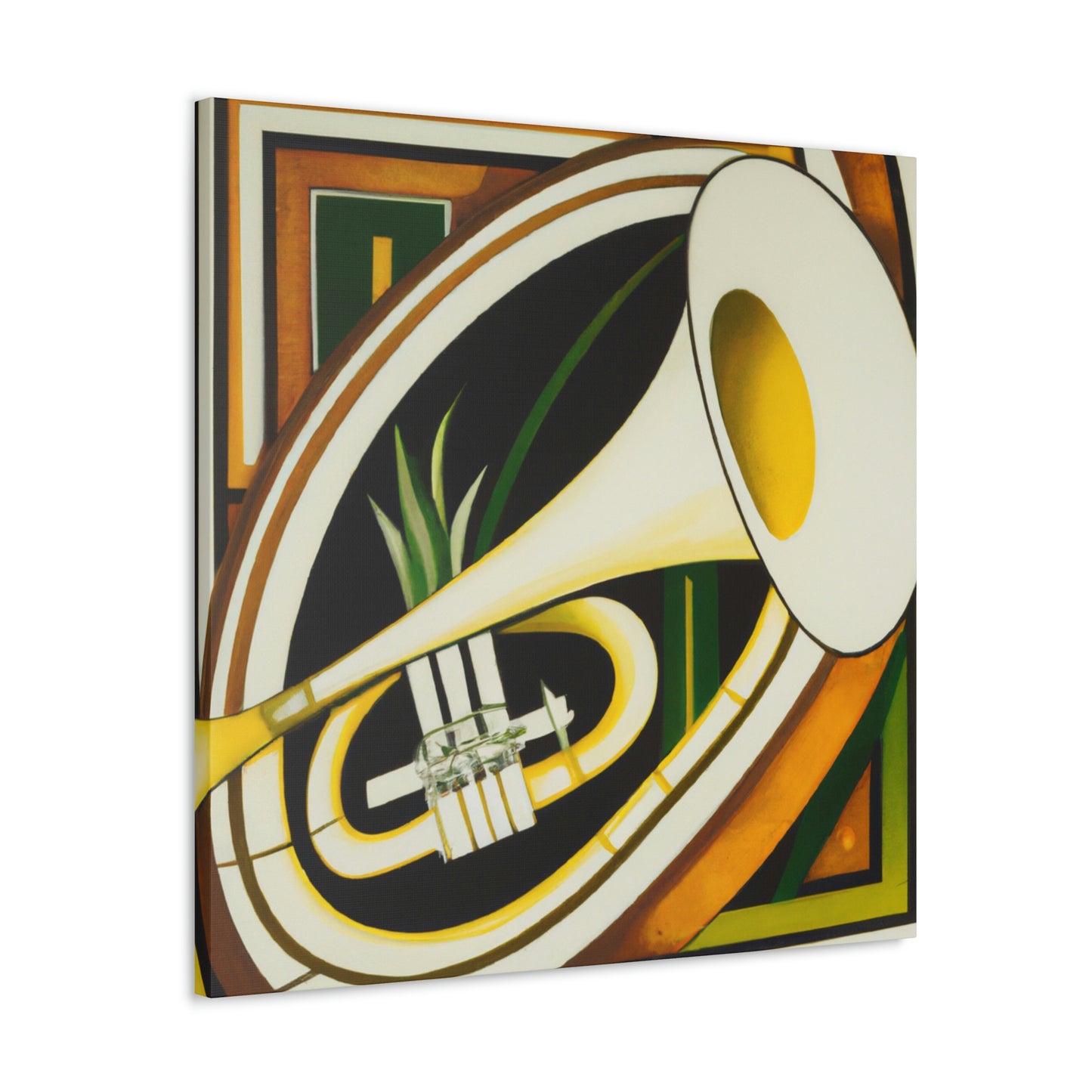 "Gilded Jazz Trumpet" - Canvas