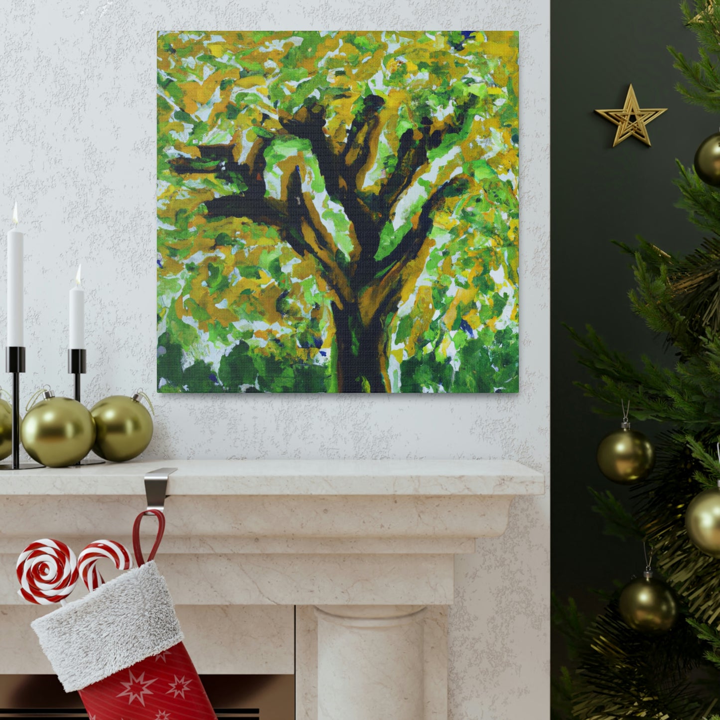 Elm Tree Expressionism - Canvas