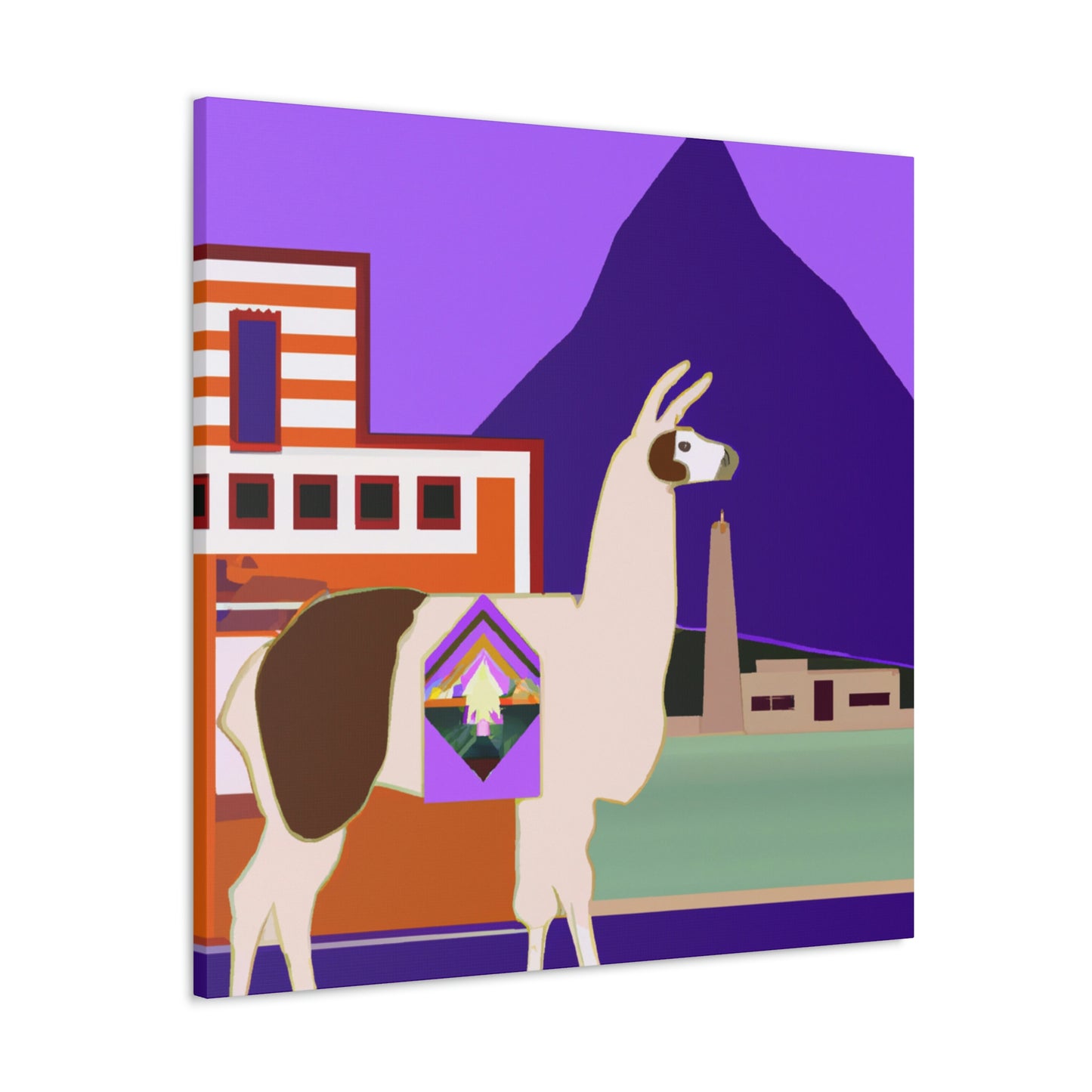 Llama Art Deco Splendor - Canvas