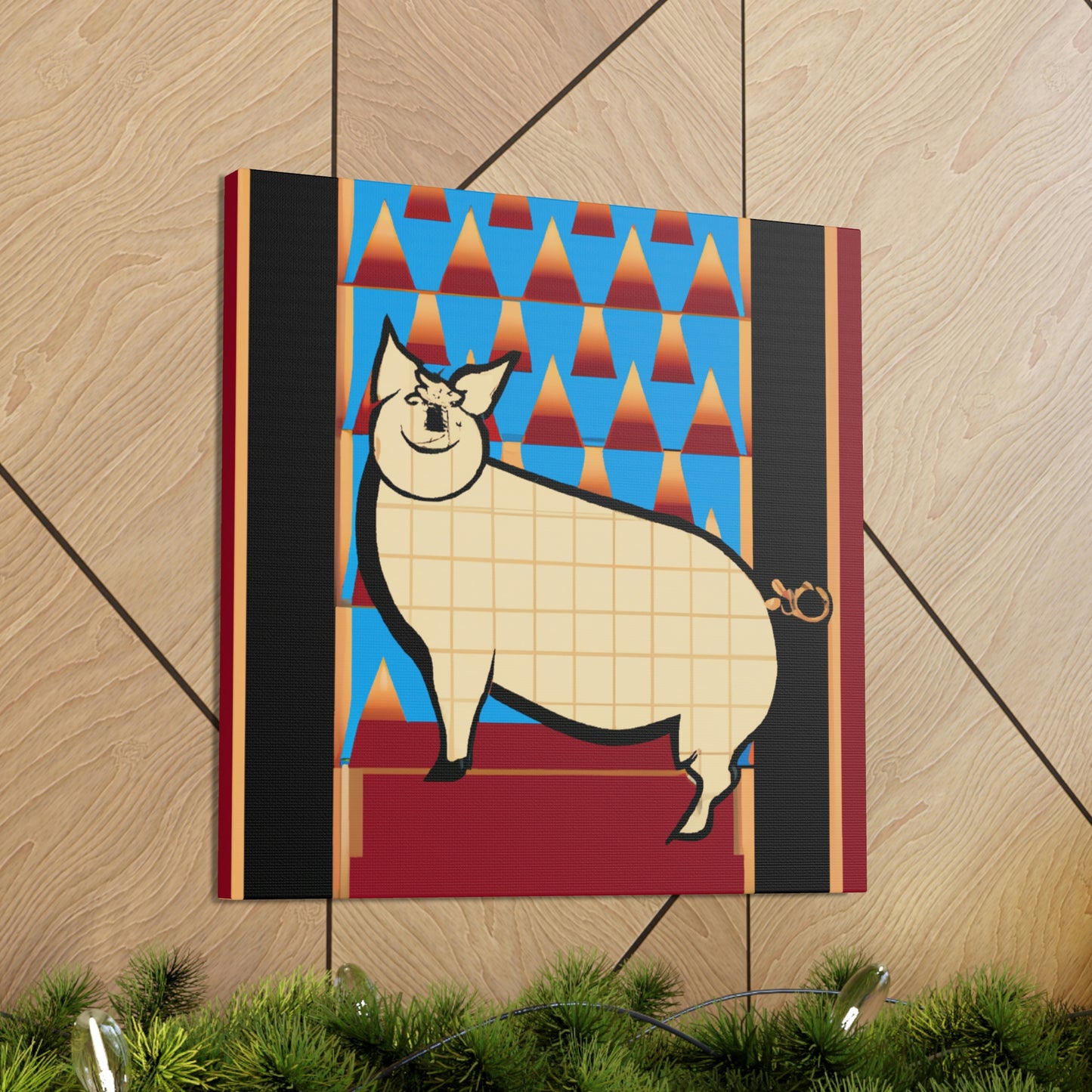 "Pig of Pleasure's Glow" - Canvas