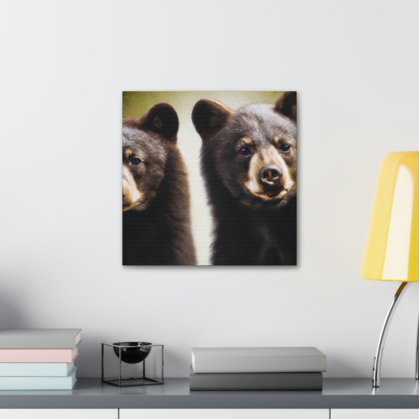 "Black Bears in Nature" - Canvas