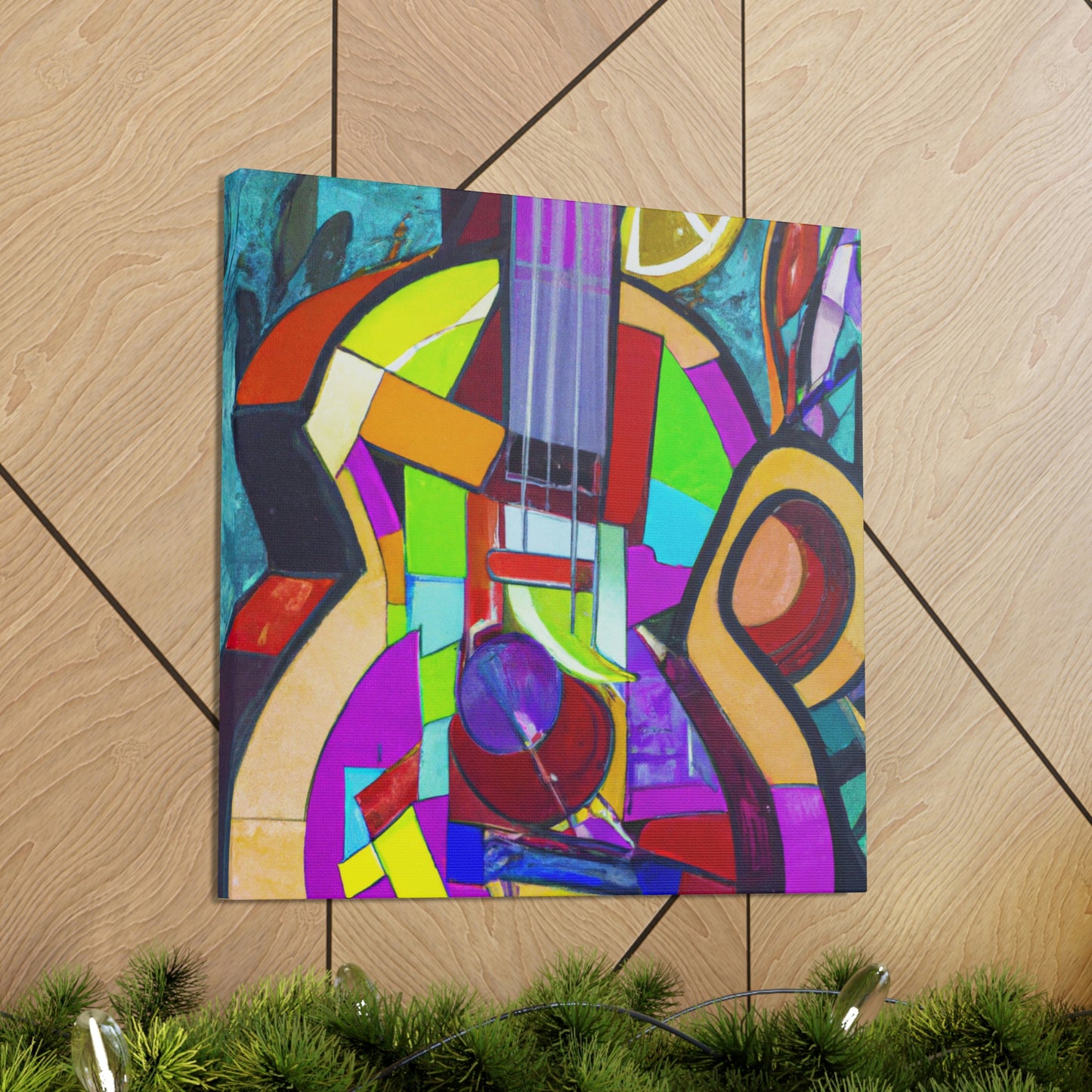 Mandolin in Moonlight. - Canvas