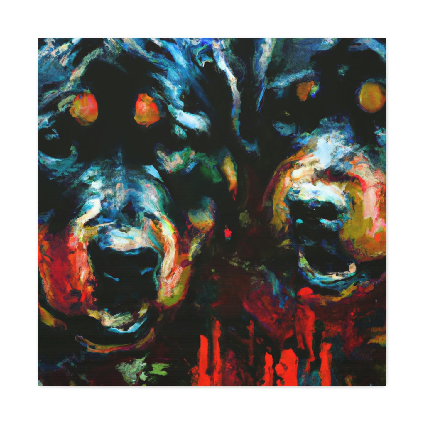 "Rottweiler in Impressionism" - Canvas