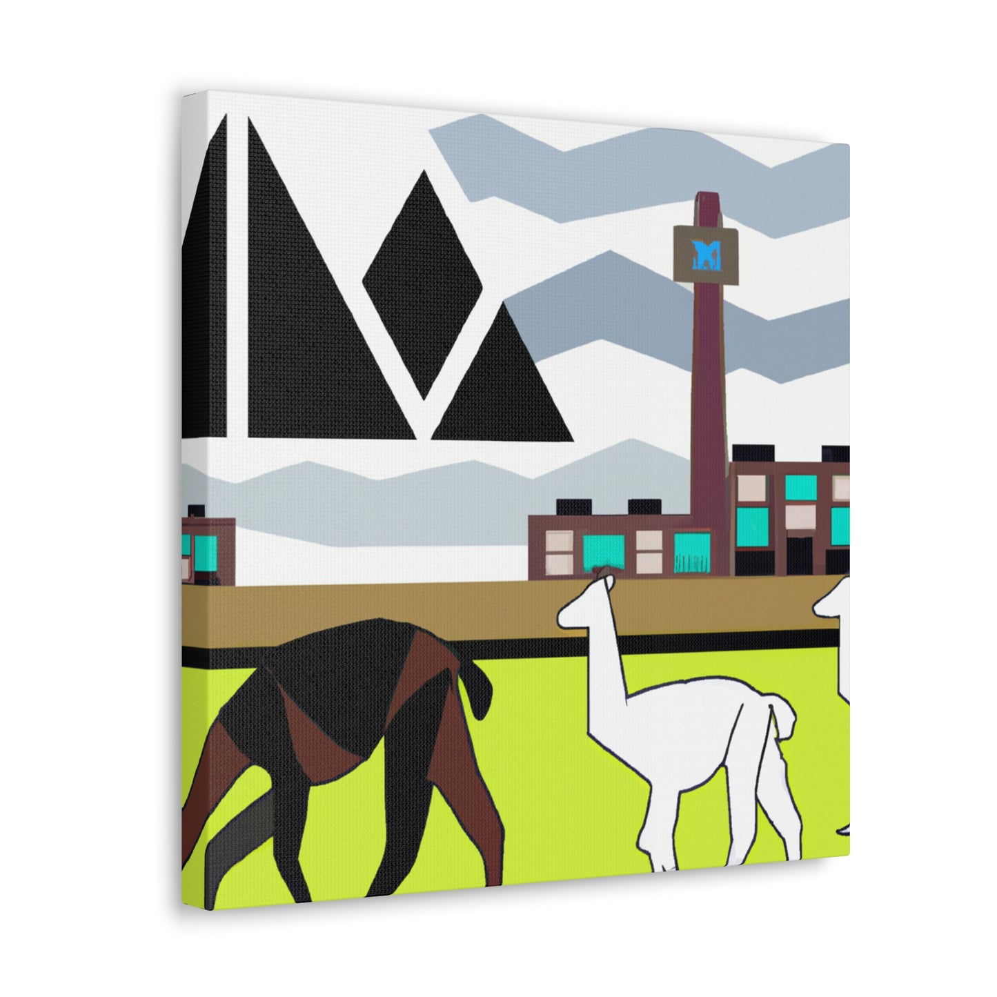 Llama Alights Glamorously - Canvas