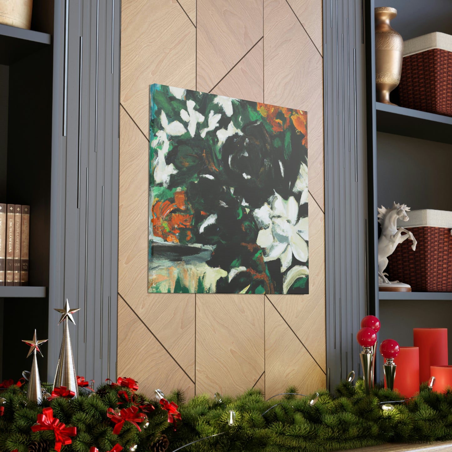 Gardenia's Expressionist Bloom - Canvas