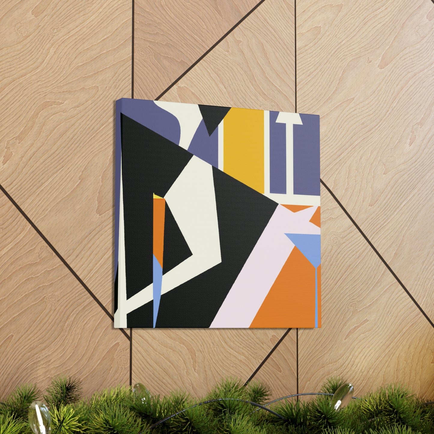 "Modernist Minimalist Glitter" - Canvas