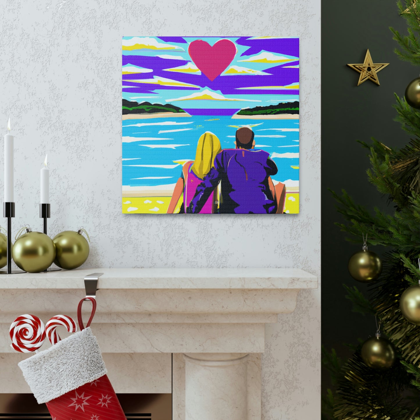 "Love at the Beach" - Canvas