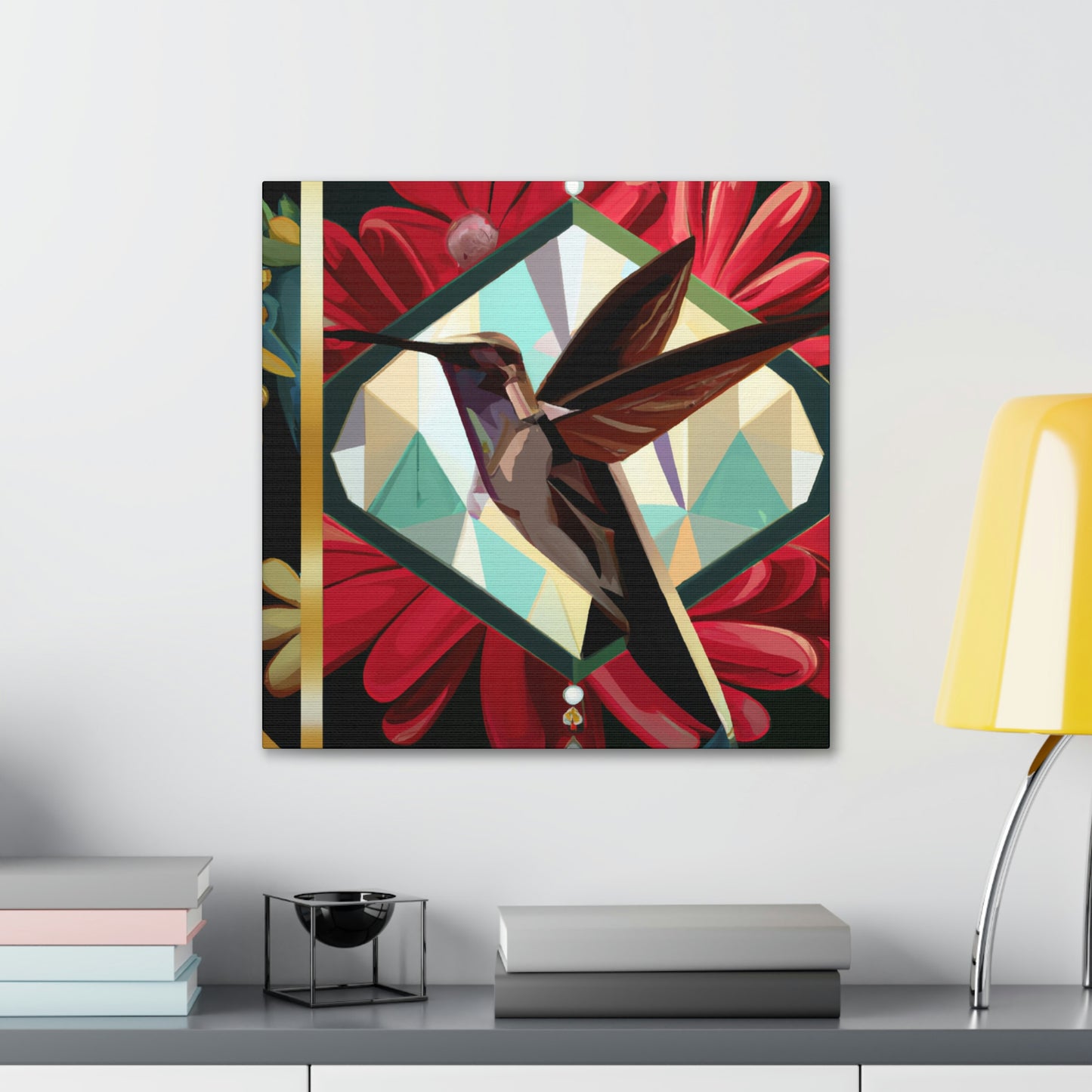 "Ruby-Throated In Flight" - Canvas