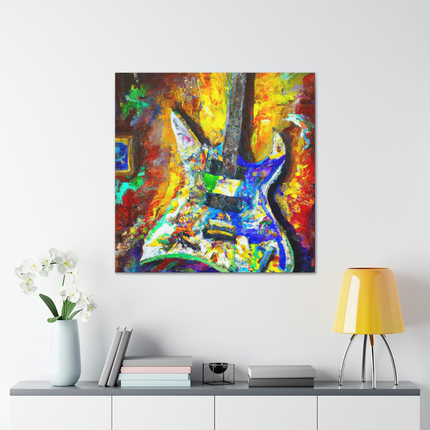 "Electric Guitar Enigma" - Canvas