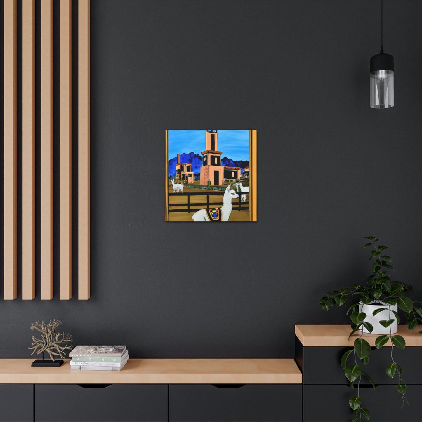 Llama Art Deco Glam - Canvas