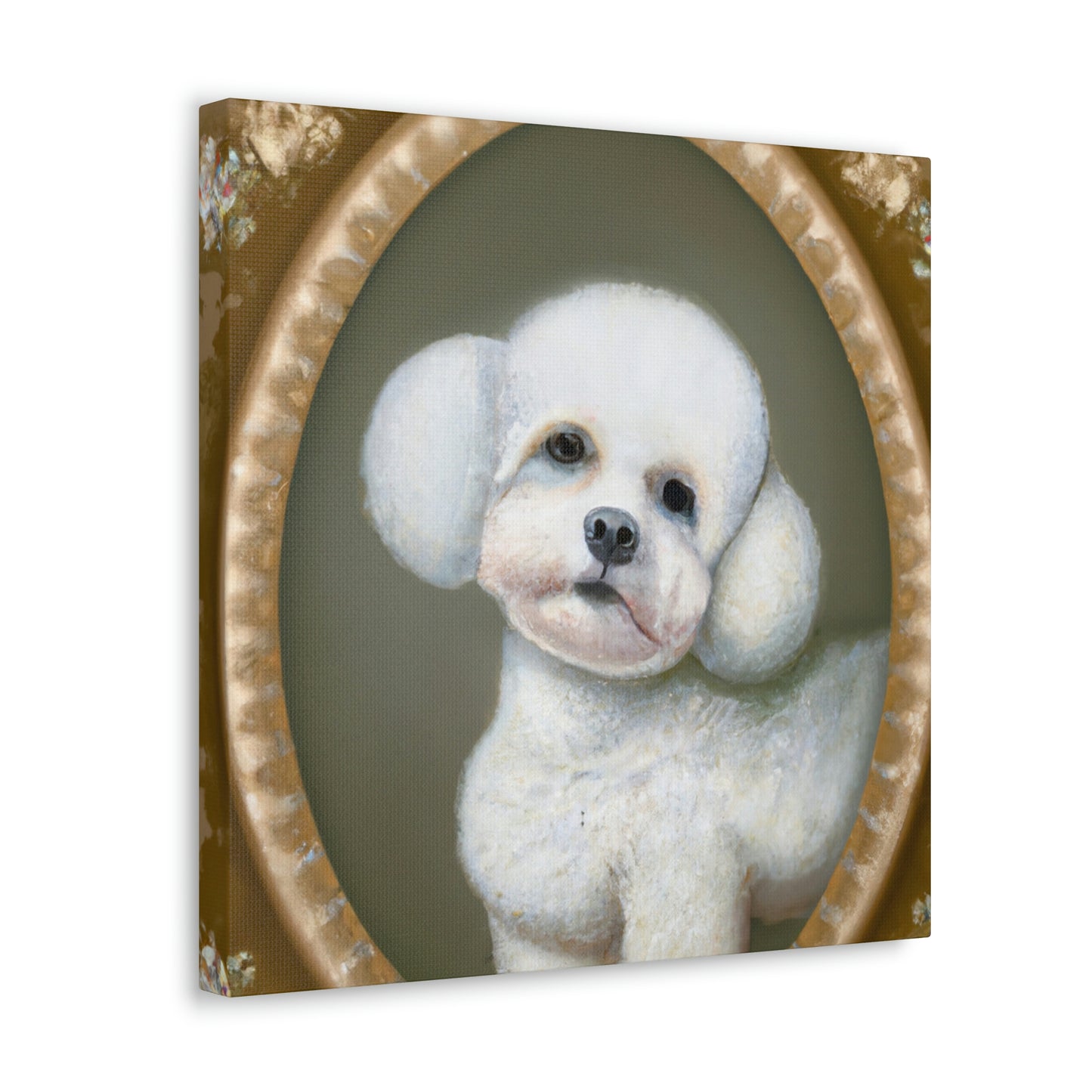 "Frolicking Bichon Frise" - Canvas