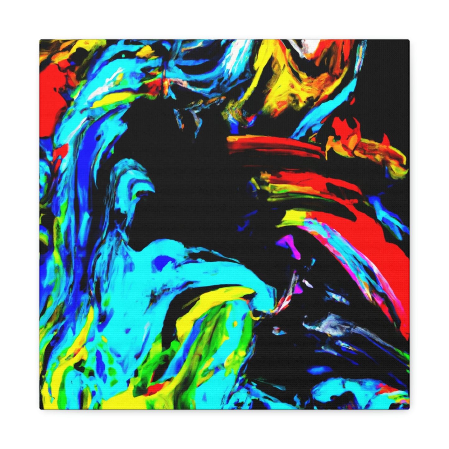 "Vibrant Brushstrokes Dance" - Canvas