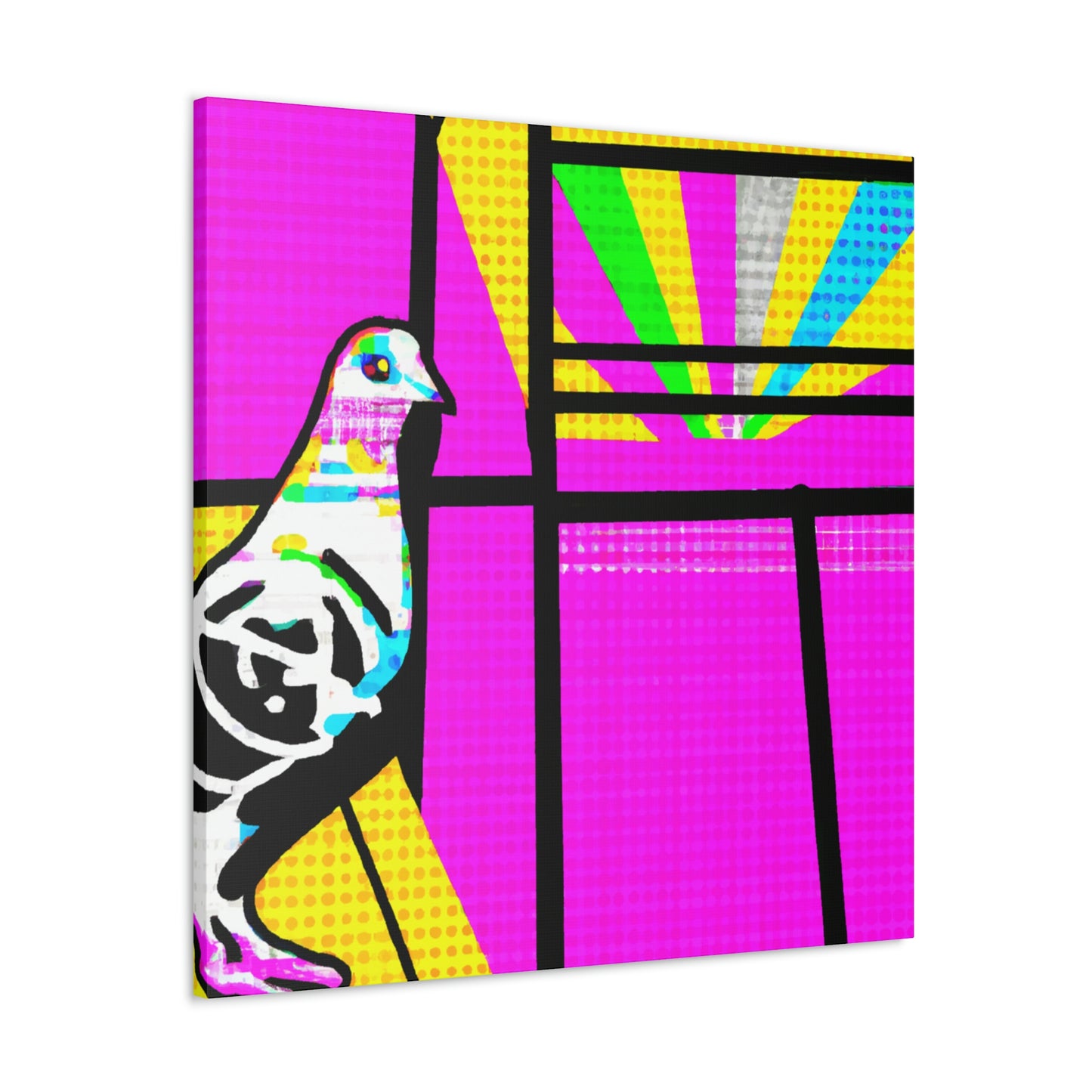 Pigeons in Flightpainting - Canvas