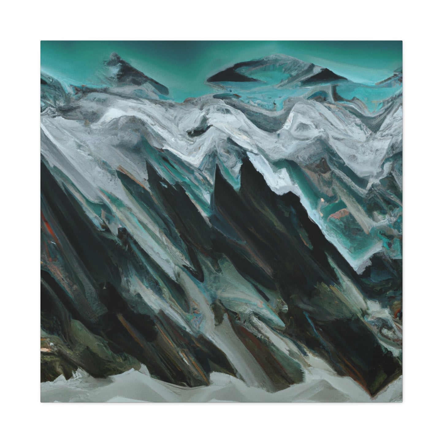 Glacier's Frozen Beauty. - Canvas