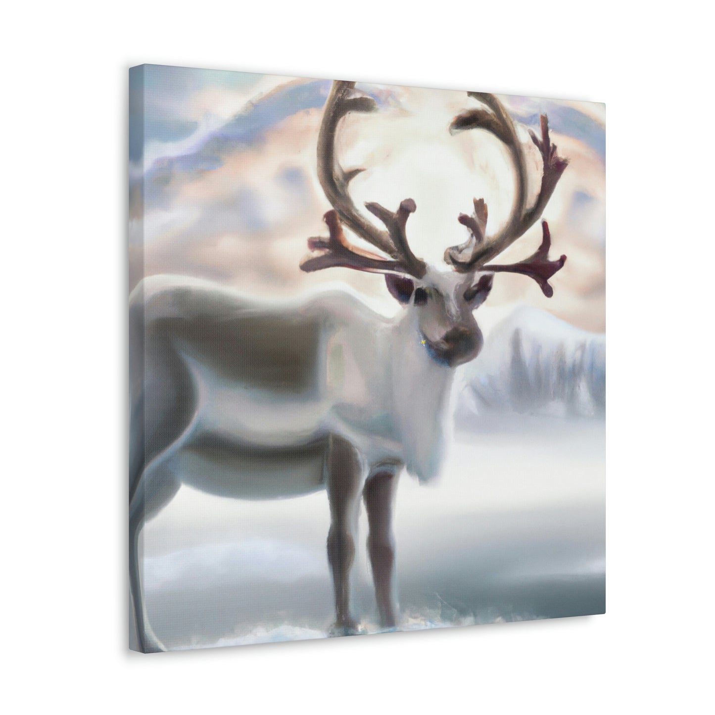 Reindeer in Moonlight - Canvas