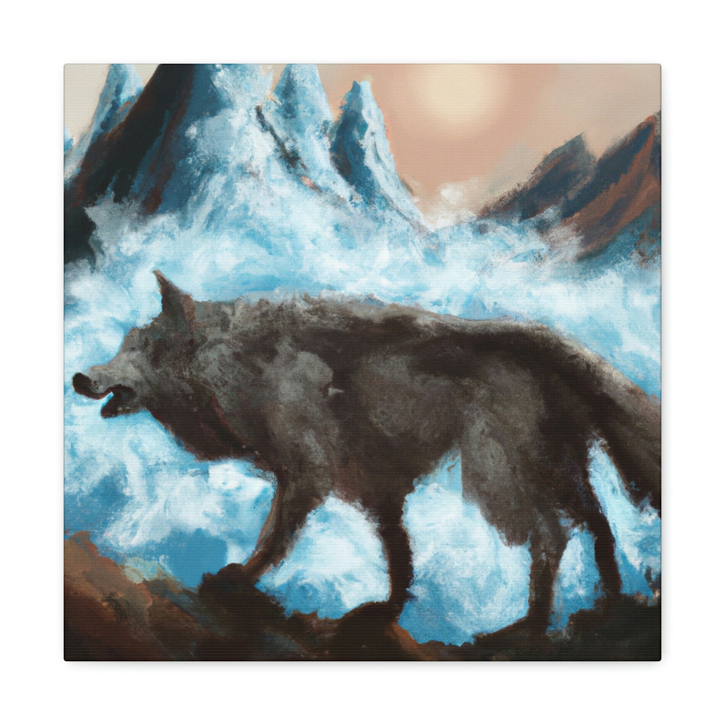 "Wolf Staring Majesty" - Canvas