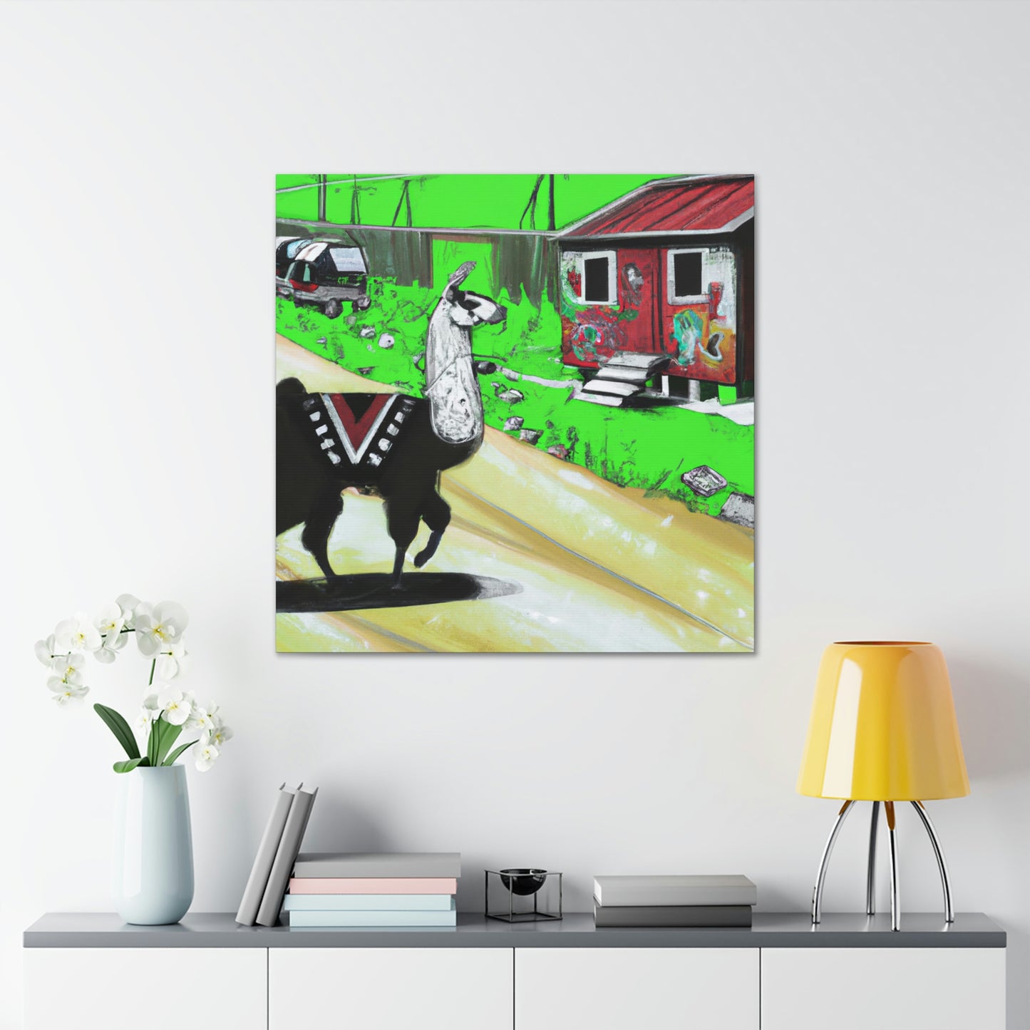 Llama in the City - Canvas