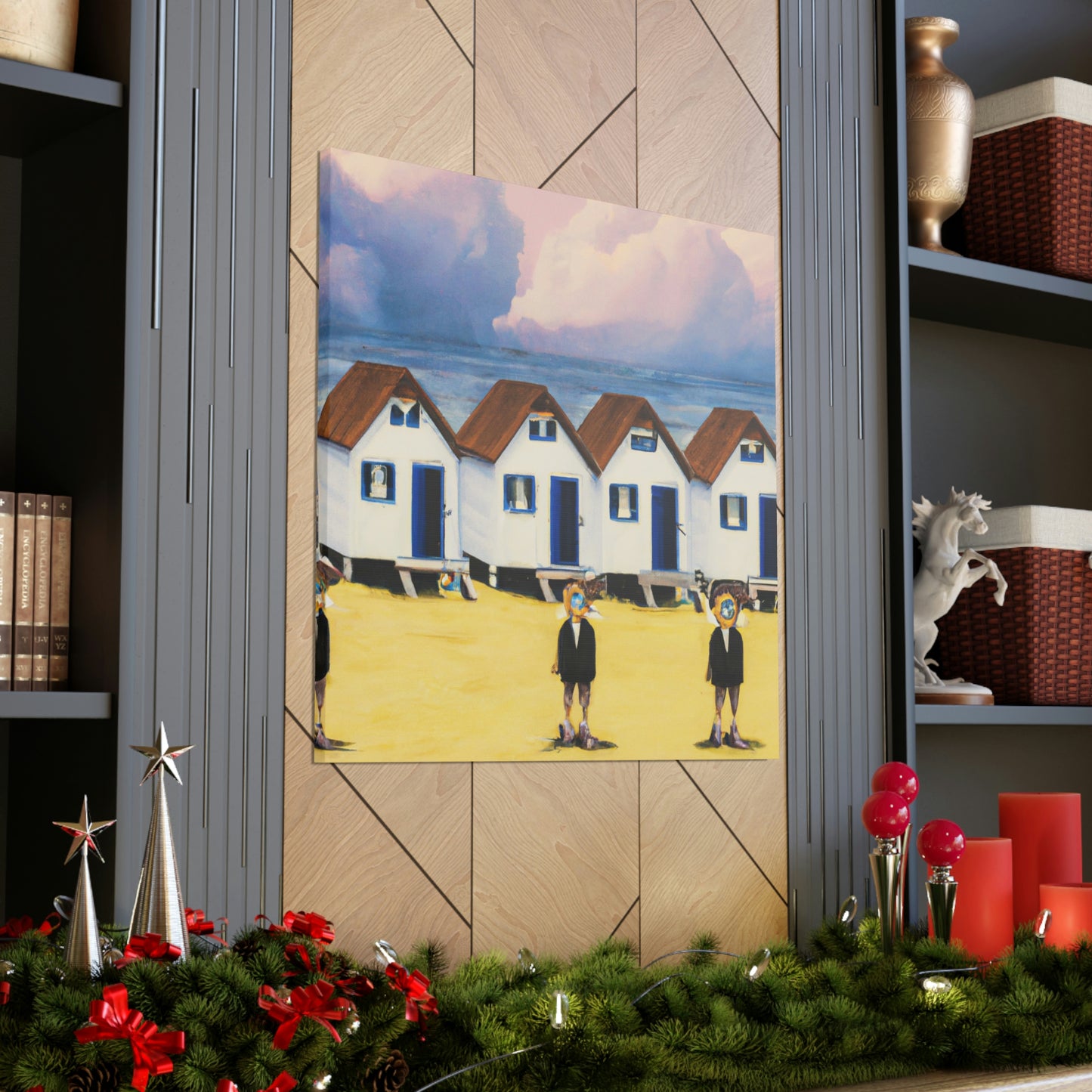 Surreal Seaside Cottages - Canvas