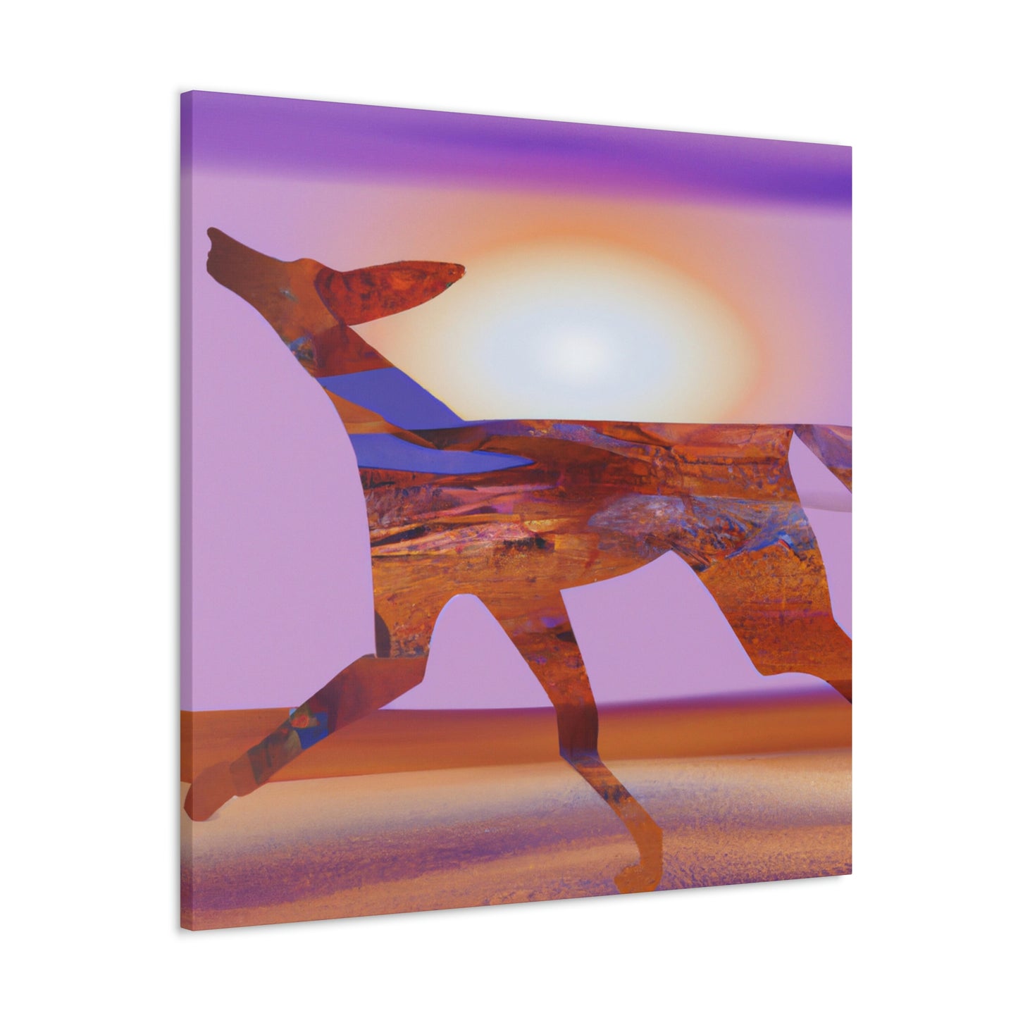 "Coyote in Art Deco" - Canvas