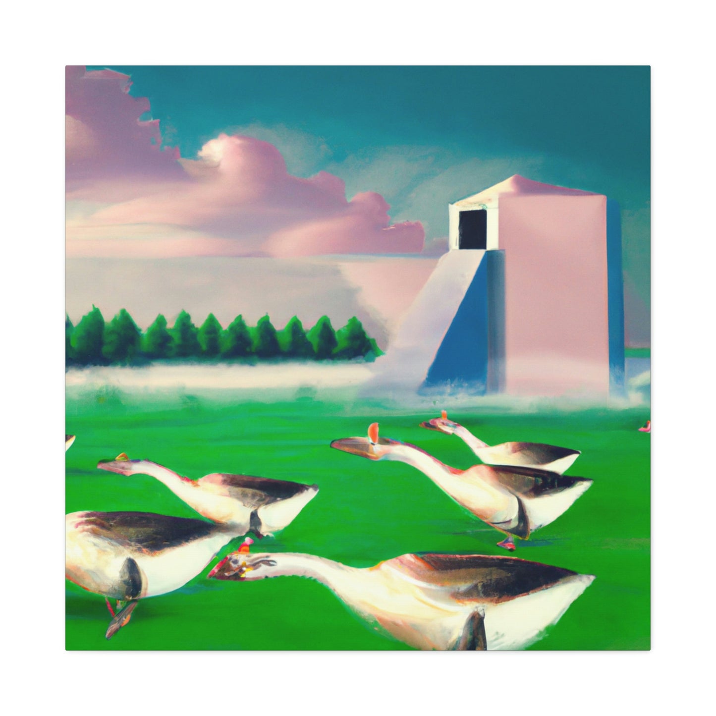 "Geese in the Water" - Canvas