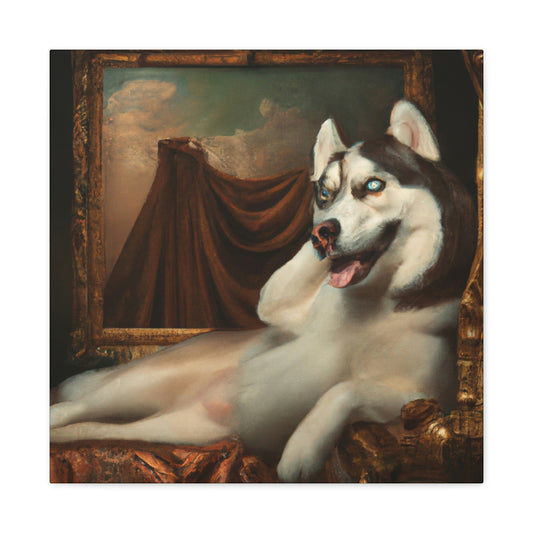 "The Loyal Husky Companion" - Canvas