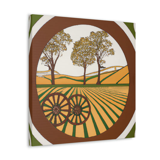 "Wagon Wheel: Deco Shine" - Canvas