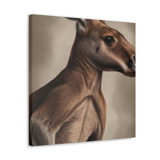 Kangaroo in Hyperrealism - Canvas