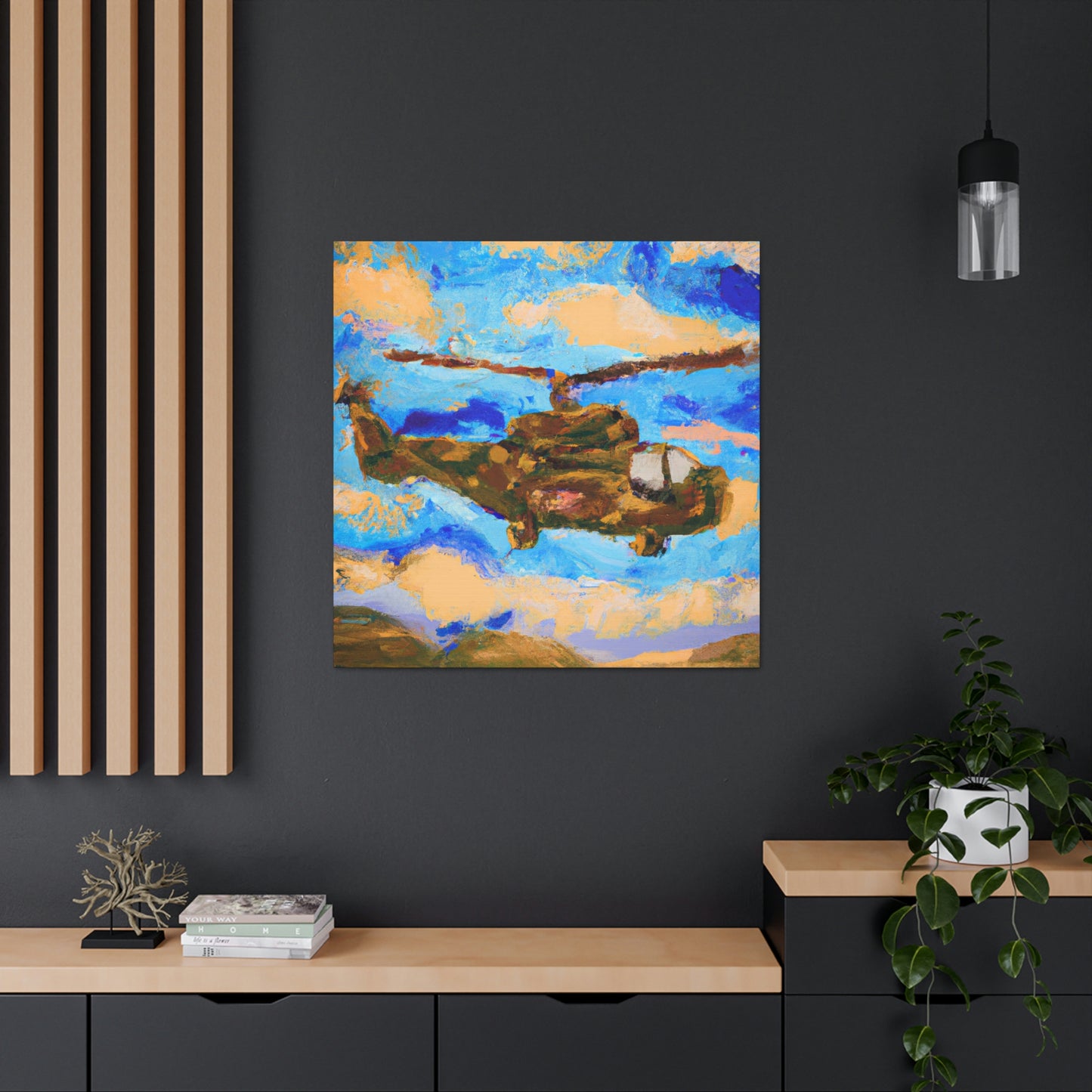 Helicopter Surreal Vision - Canvas