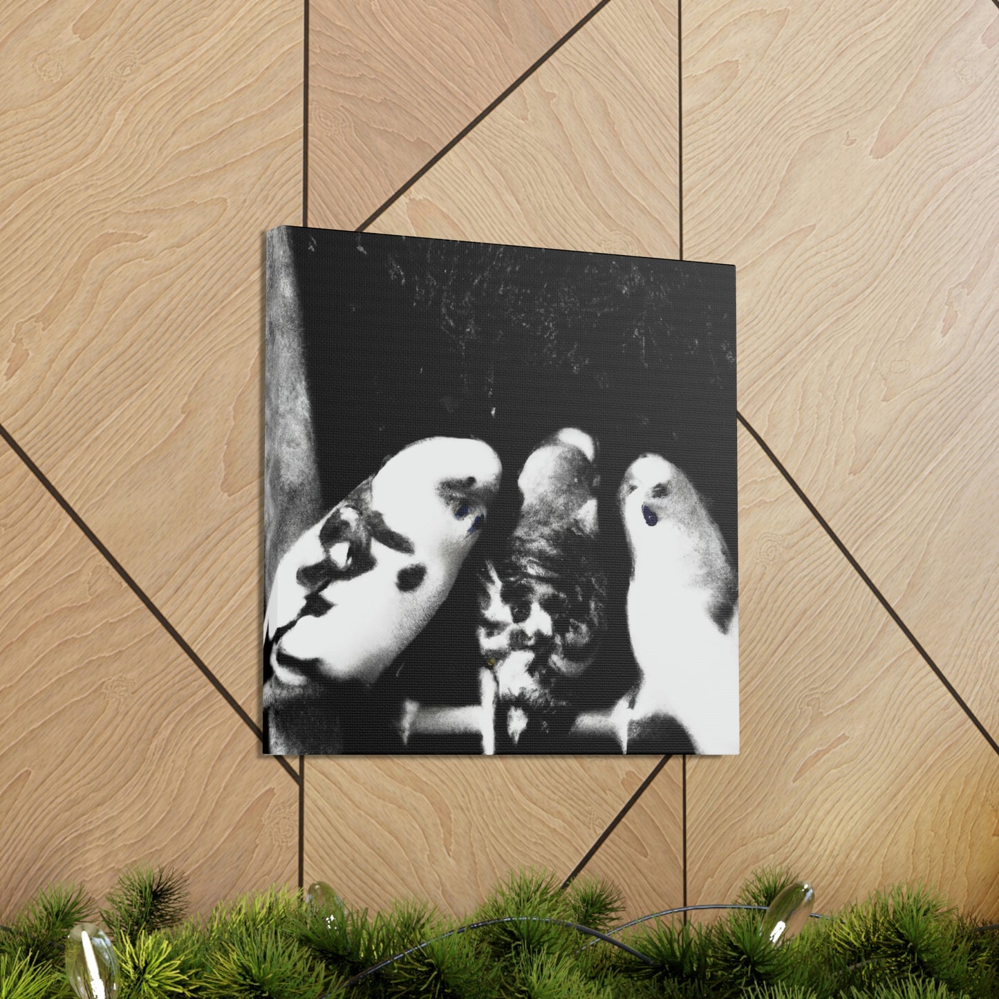 Budgies in Flight - Canvas