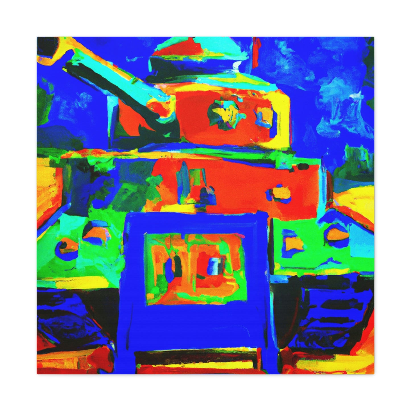 "The Tank Turret Fauve" - Canvas