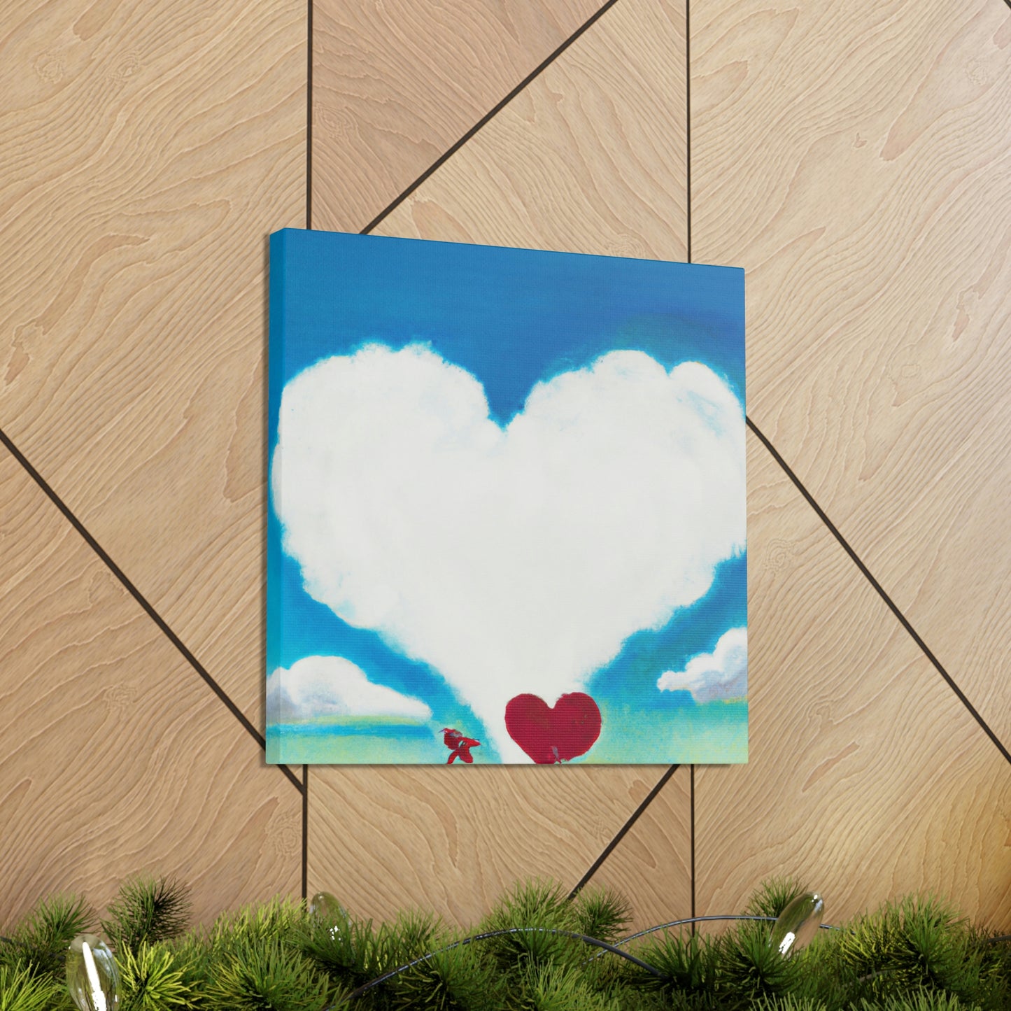 "Heart-Shaped Freedom Cloud" - Canvas