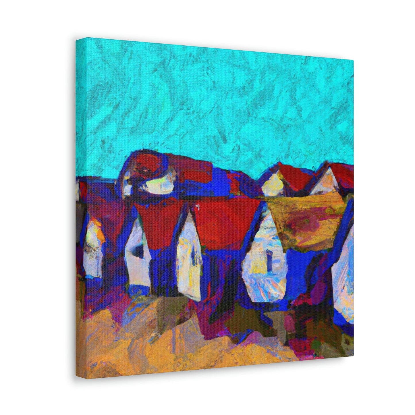 "Cottages at the Shore" - Canvas