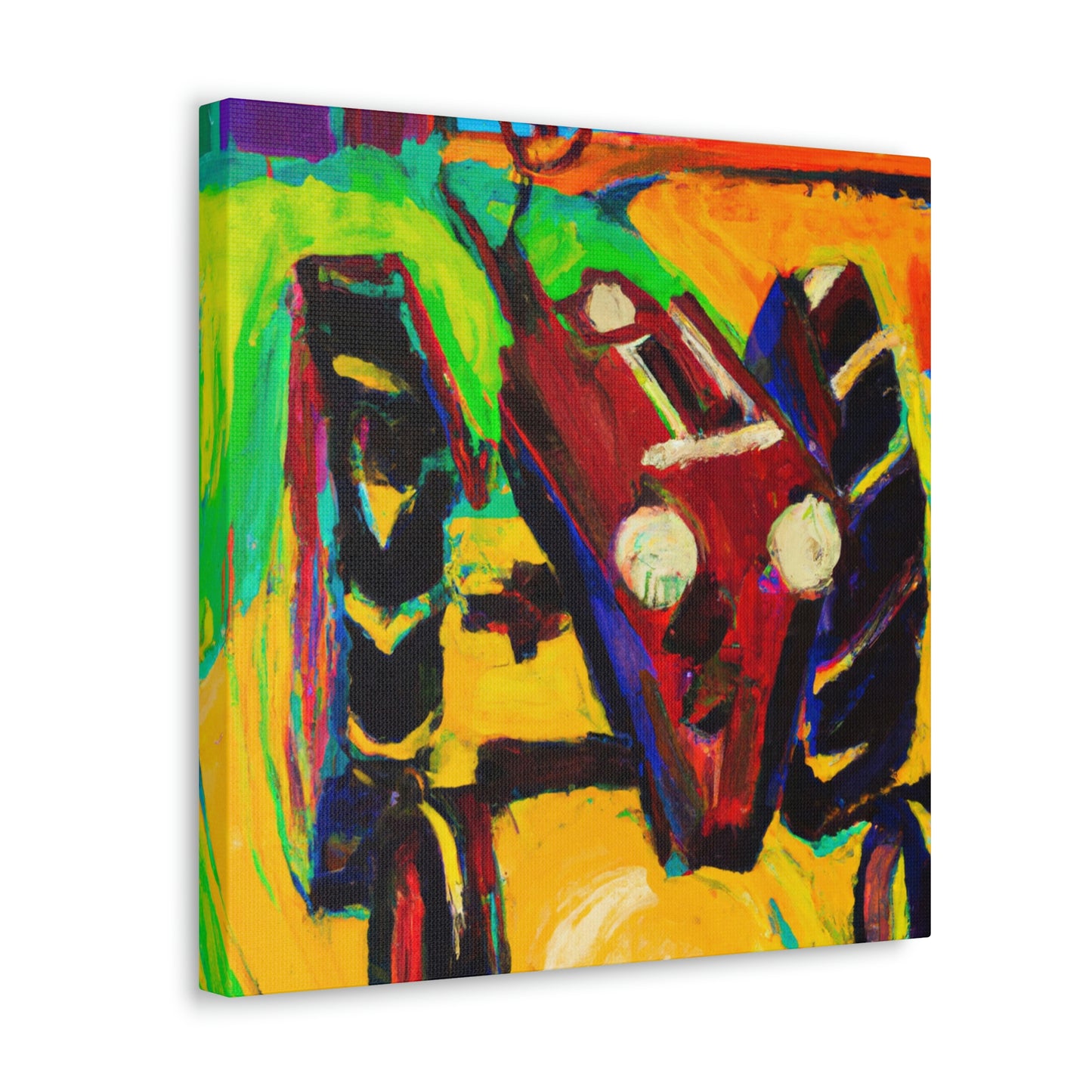 Tractor in Art Deco - Canvas