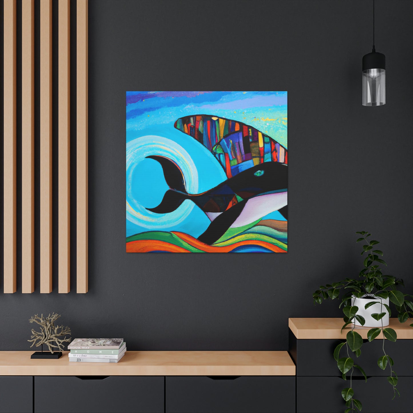 "Whaling in Art Deco" - Canvas