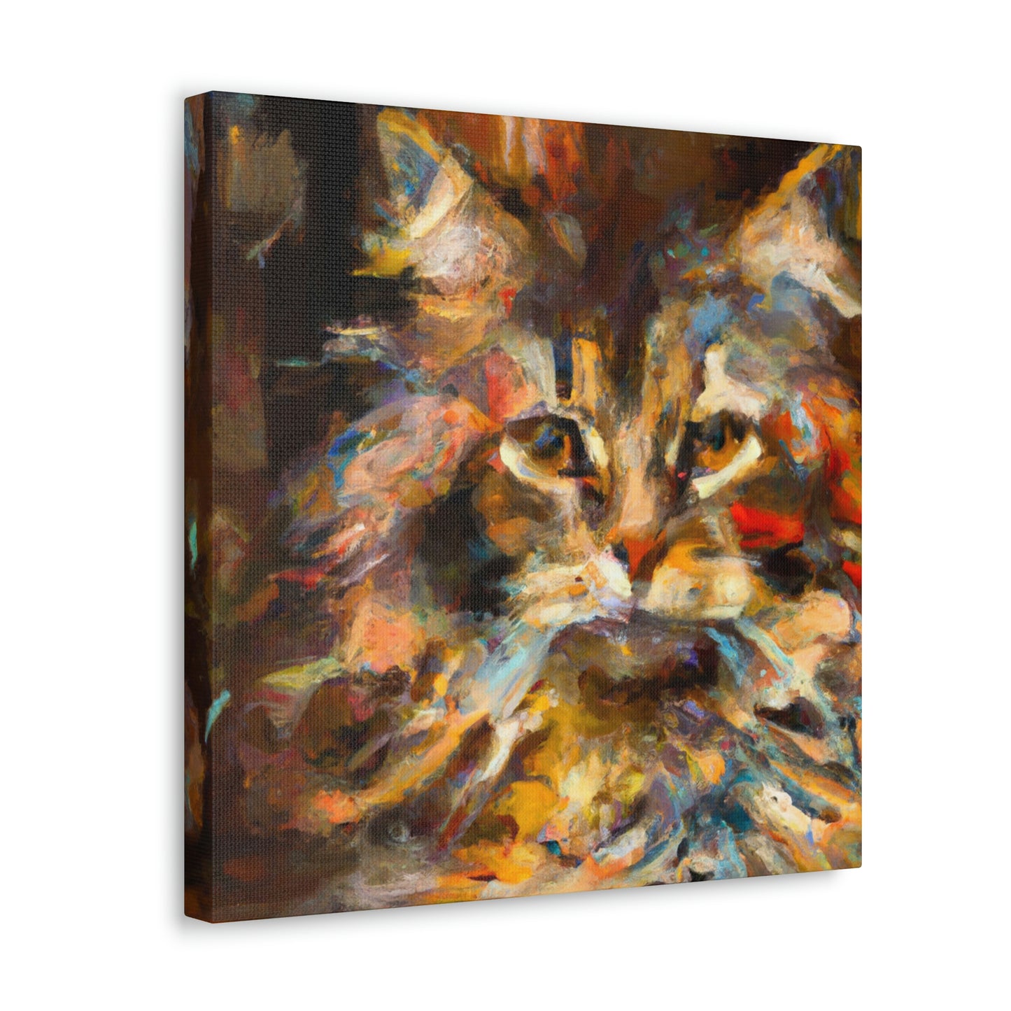 "Maine Coon Impressionism" - Canvas