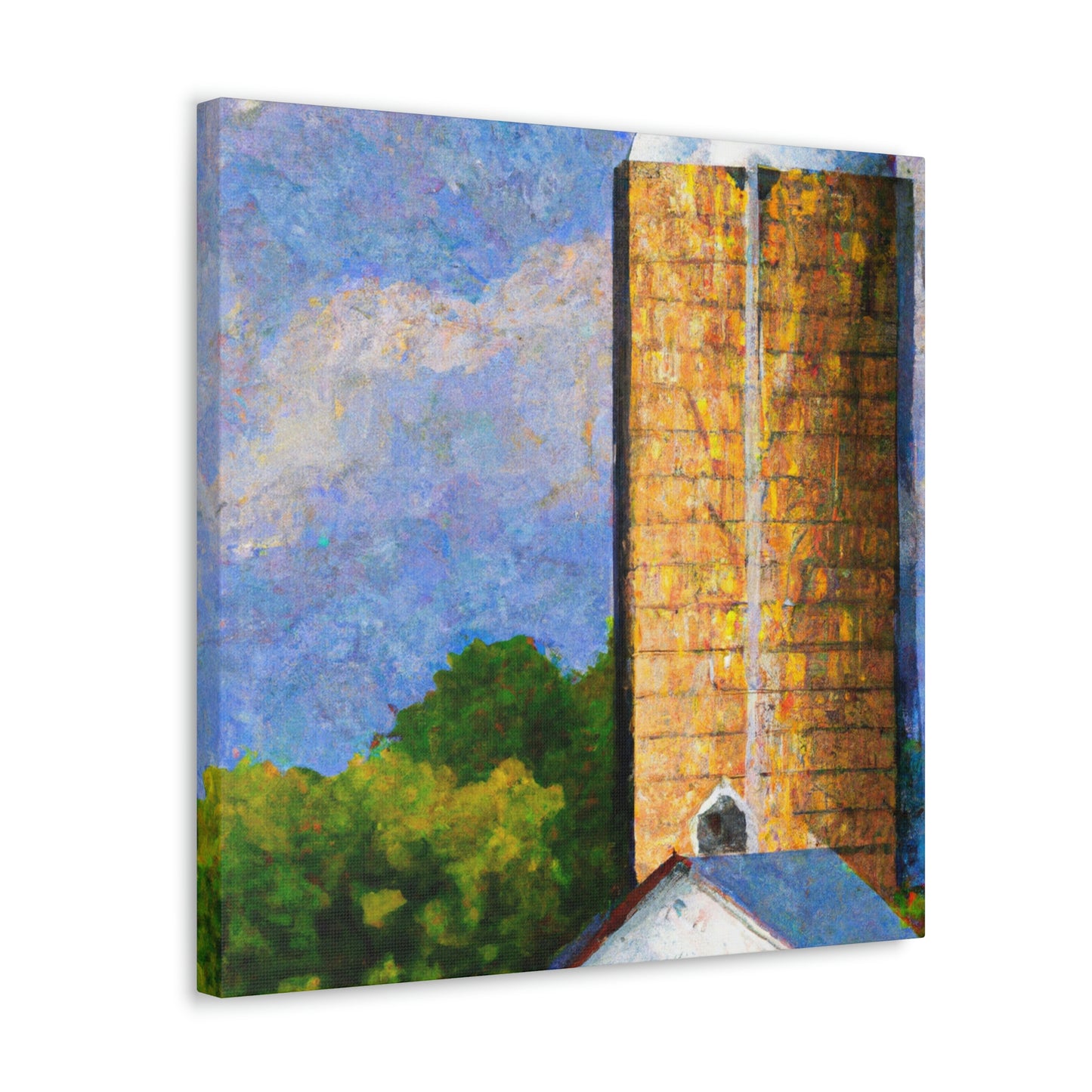 Silo in Pointillism - Canvas