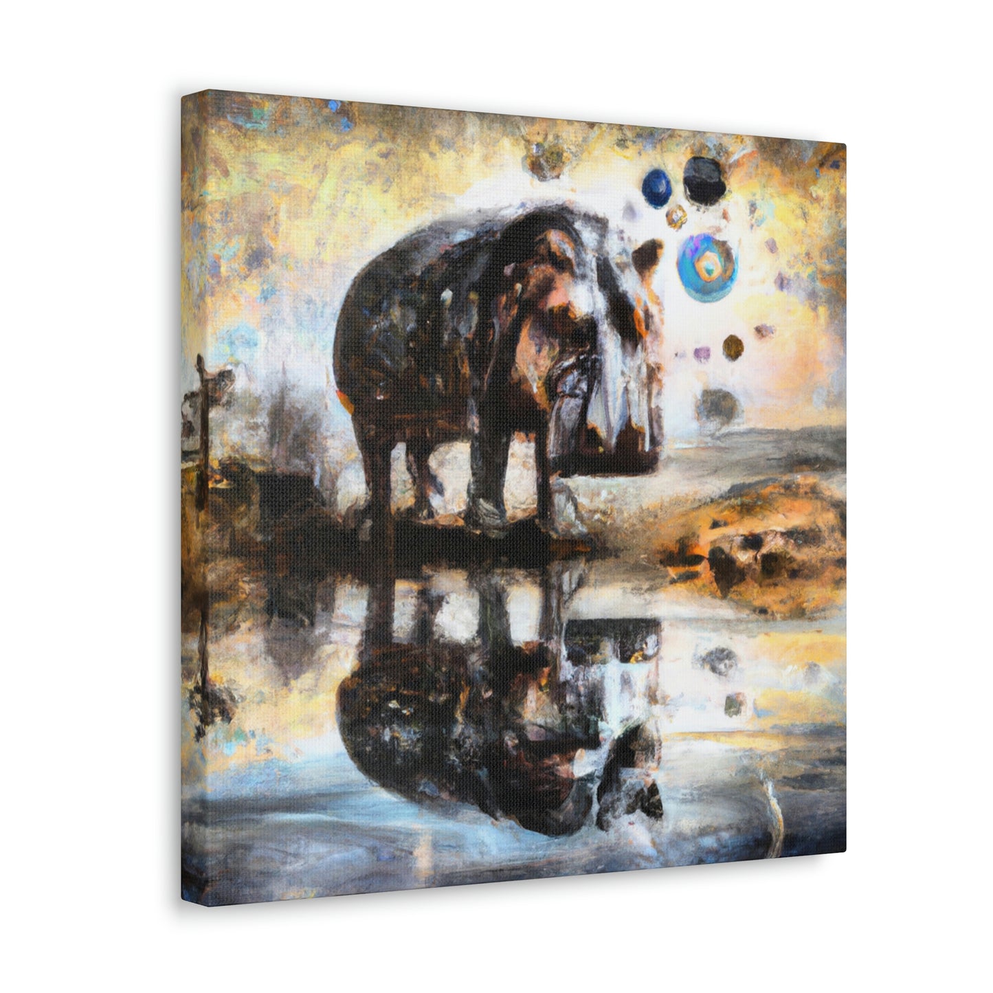 "Hippo in a Baroque" - Canvas