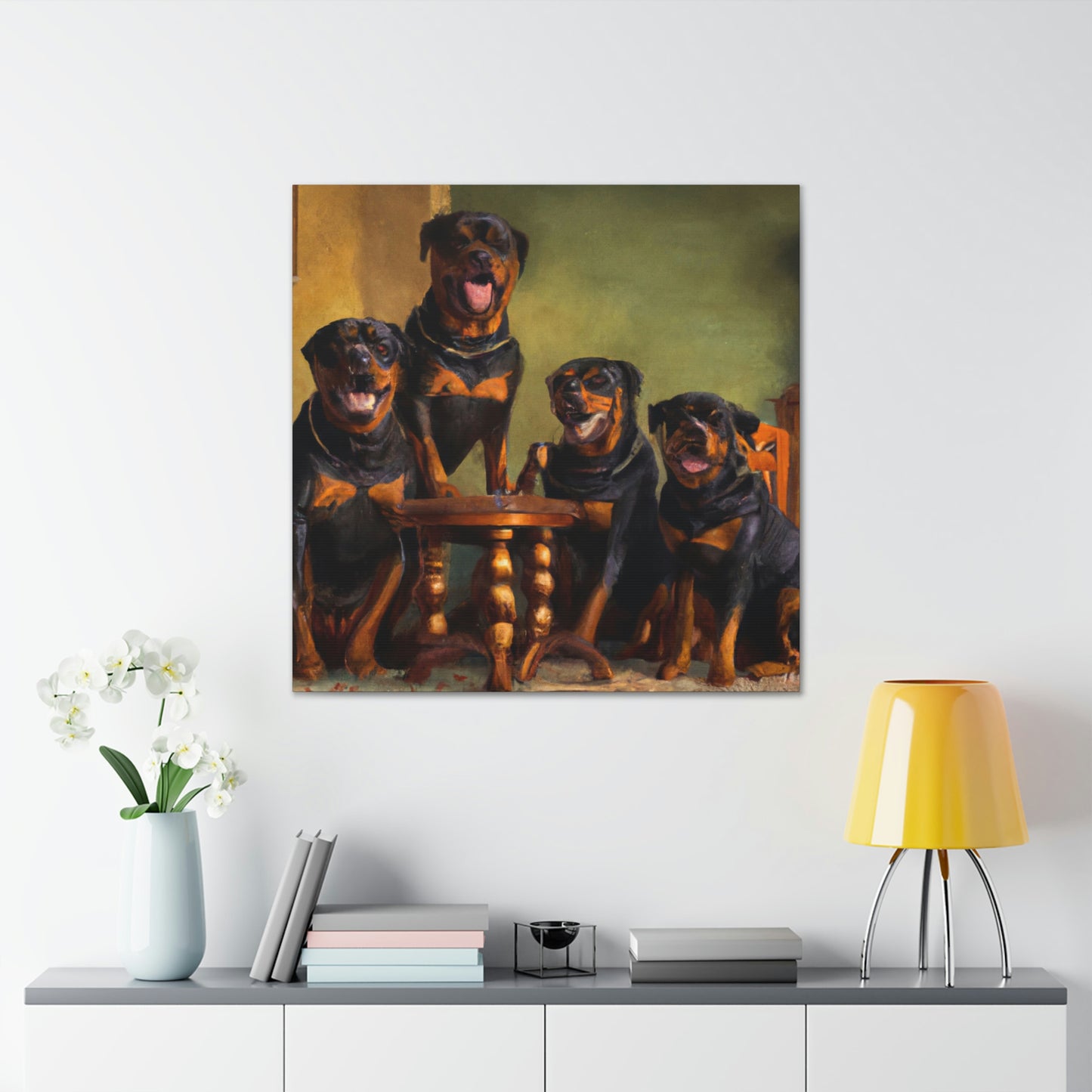 A Rottweiler's Regard - Canvas