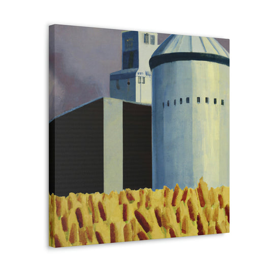 "Sunlit Gilded Silo" - Canvas