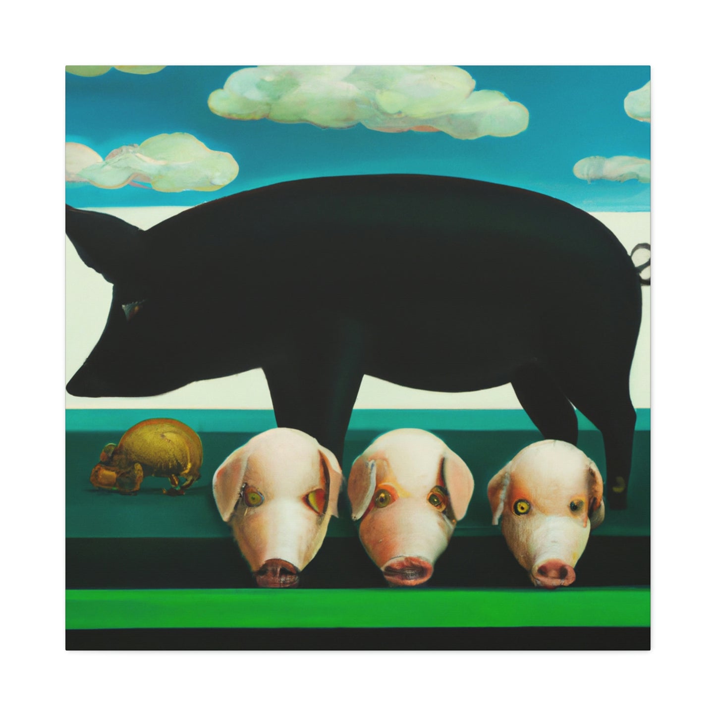 Pigs in Minimalism - Canvas