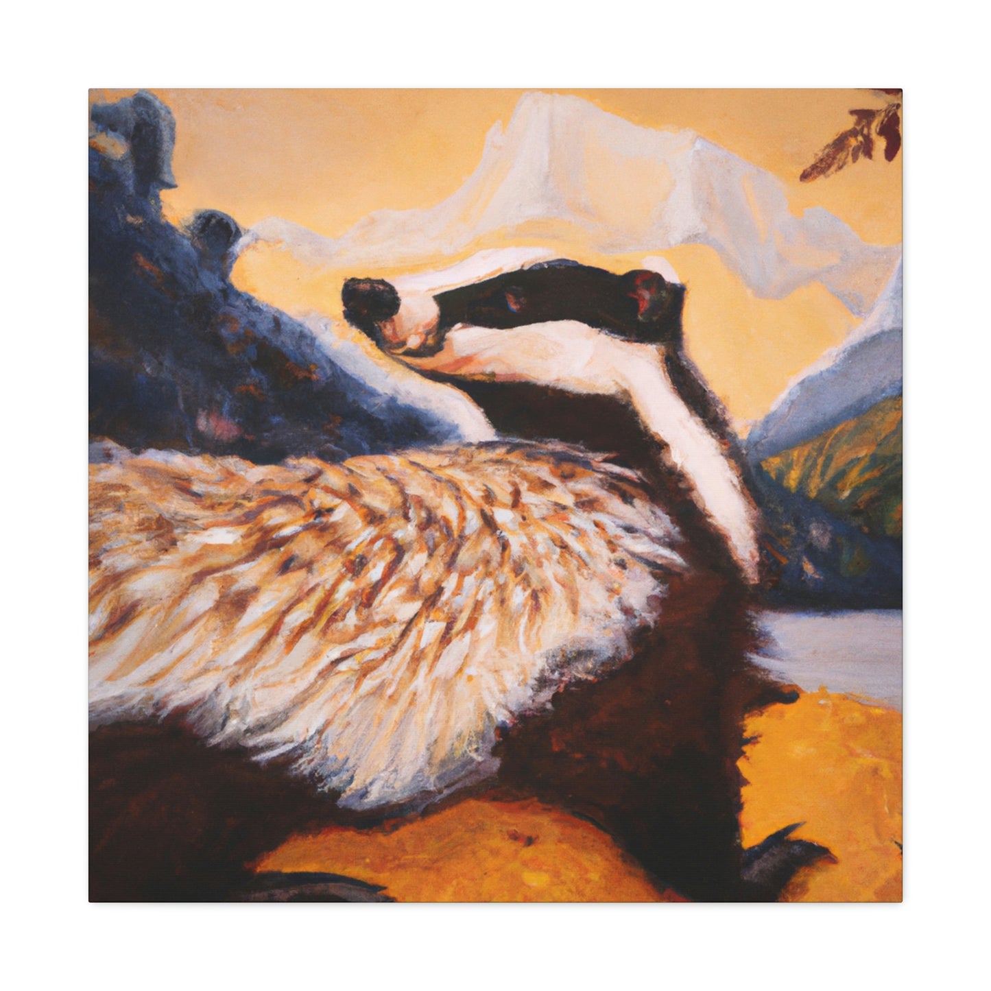 Badger in Deco Style - Canvas