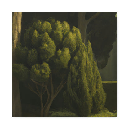 Cypress in Moonlight. - Canvas